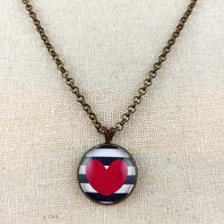 Collier cabochon Hearts and...