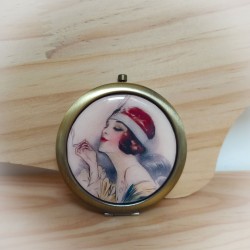 Miroir de poche Flapper Girl