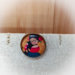 Bague cabochon Frida & cat