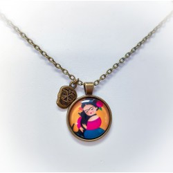 Collier cabochon Frida & Cat