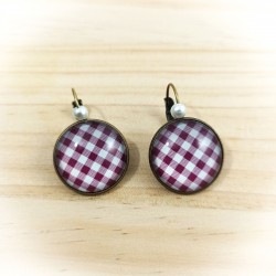 Boucles d'oreilles Vichy...