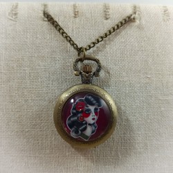 Sautoir montre Girl tattoo