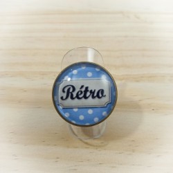 Bague Rétro bleu ciel