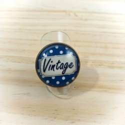 Bague Vintage bleu marine