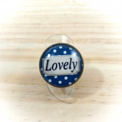 Bague Lovely bleu marine