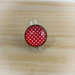 Bague Pois rouge et blanc