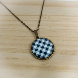 Collier Vichy noir et blanc