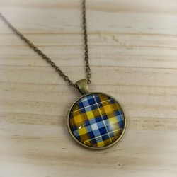 Collier Tartan marine et...