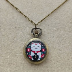 Sautoir montre Maneki Neko 1