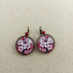 Boucles cabochons Sakura 1