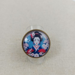 Bague cabochon Geisha 2