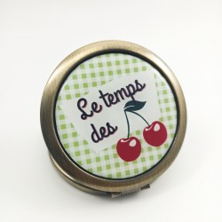 Miroir de poche Cerises