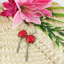 Boucles d'oreilles acier Dots