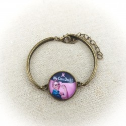 Bracelet cabochon OCTOBRE...