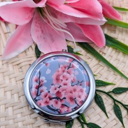 Miroir de poche Pink flowers